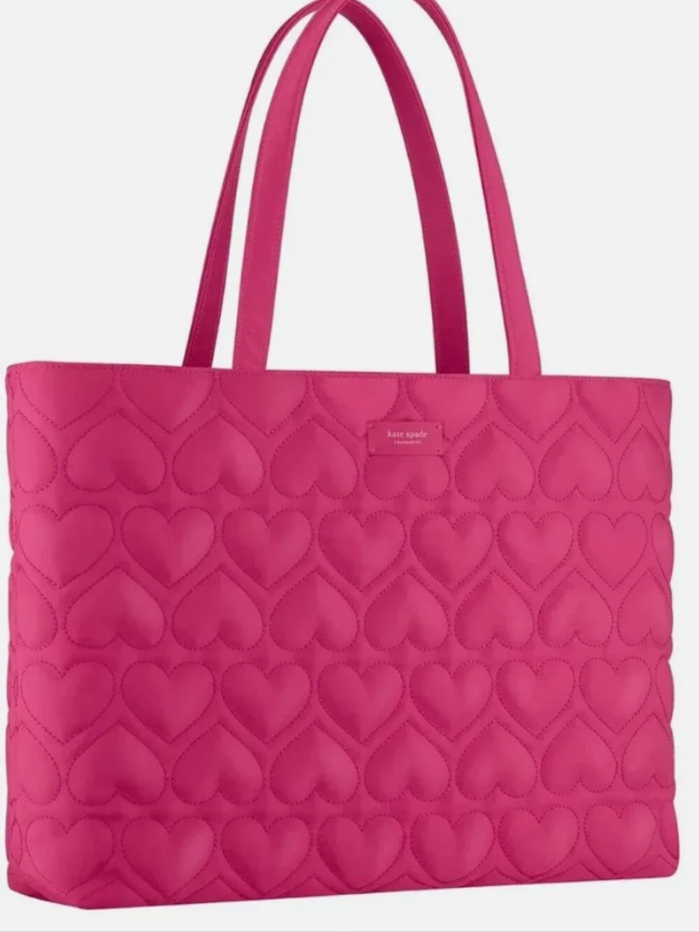 kate spade New York Pink Quilted Heart Tote
